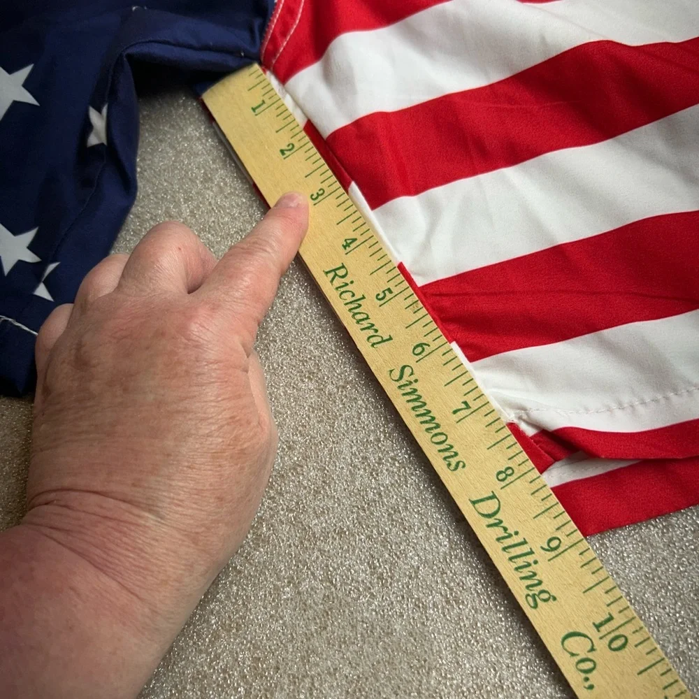 Patriotic‎ Star and Stripe Swim Trunks, Men’s Size M